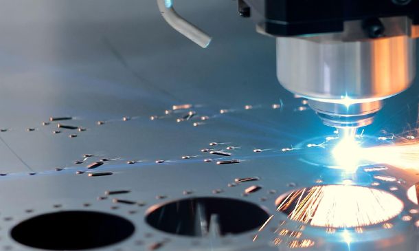 a grinding machine in action