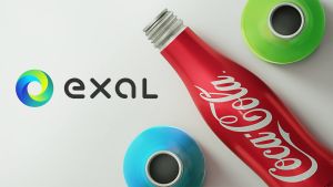 Exal logo and products indoors