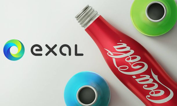 Exal logo and products indoors